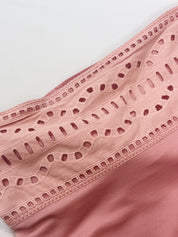 Class Roberto Cavalli 2000s Pink Lace-Up Corset Top & Skirt Set with Tiger Print Trim - L