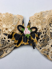 D&G Dolce & Gabbana 2000s Leopard Lace Underwired Bra and Brief Set - 30B / M