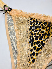 D&G Dolce & Gabbana 2000s Leopard Lace Underwired Bra and Brief Set - 30B / M