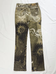Just Cavalli FW2003 Astrology Zodiac Print Jeans - W27