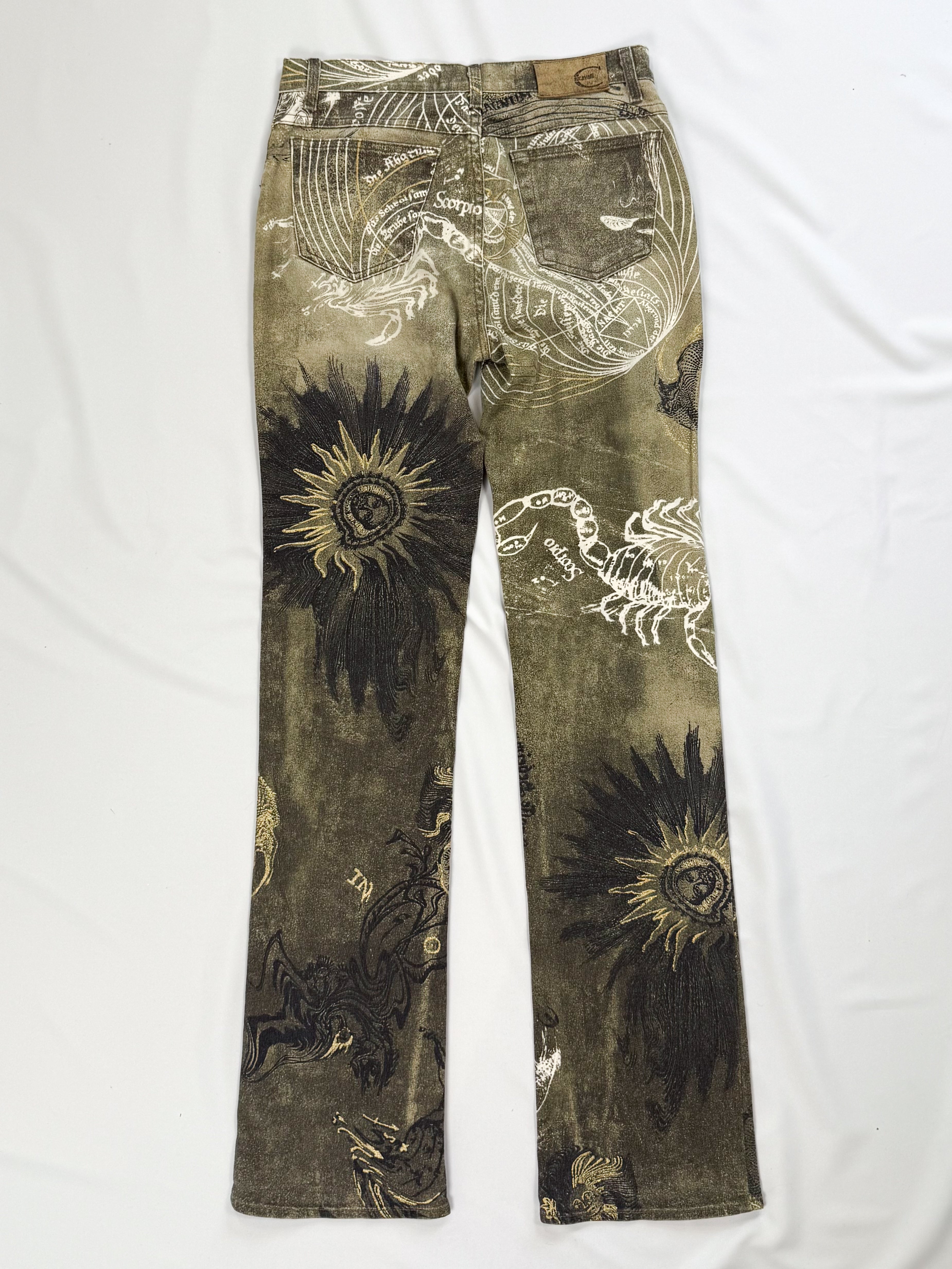 Just Cavalli FW2003 Astrology Zodiac Print Jeans - W27