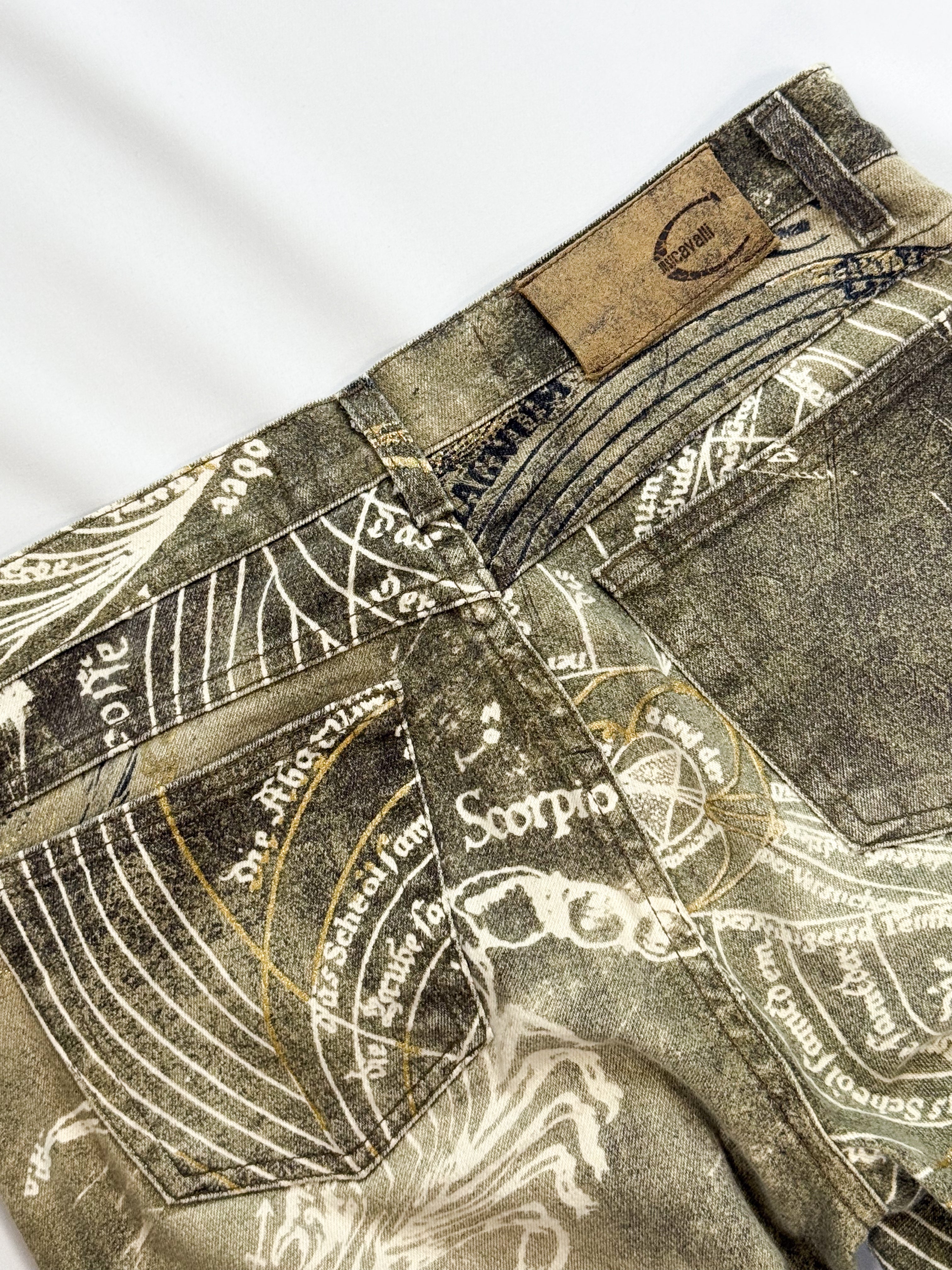 Just Cavalli FW2003 Astrology Zodiac Print Jeans - W27