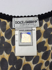 Dolce & Gabbana Underwear 2000s Leopard Mesh Tank - M/L