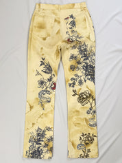 Roberto Cavalli SS2003 Tiger & Amour Tattoo Print Jeans  - W26