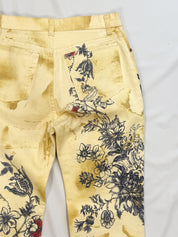 Roberto Cavalli SS2003 Tiger & Amour Tattoo Print Jeans  - W26