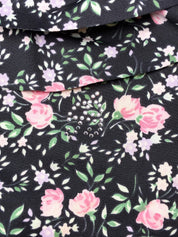 Blumarine Beachwear 2000s Black Rose Floral Halter Mini Dress - M