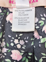 Blumarine Beachwear 2000s Black Rose Floral Halter Mini Dress - M