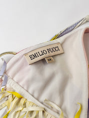 Emilio Pucci 2000s Psychedelic Print Fringe Triangle Bikini Set - XS