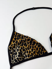 Dolce & Gabbana Mare 2000s Leopard Print Tie Bikini Set - S/M