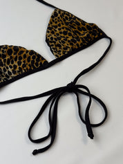 Dolce & Gabbana Mare 2000s Leopard Print Tie Bikini Set - S/M