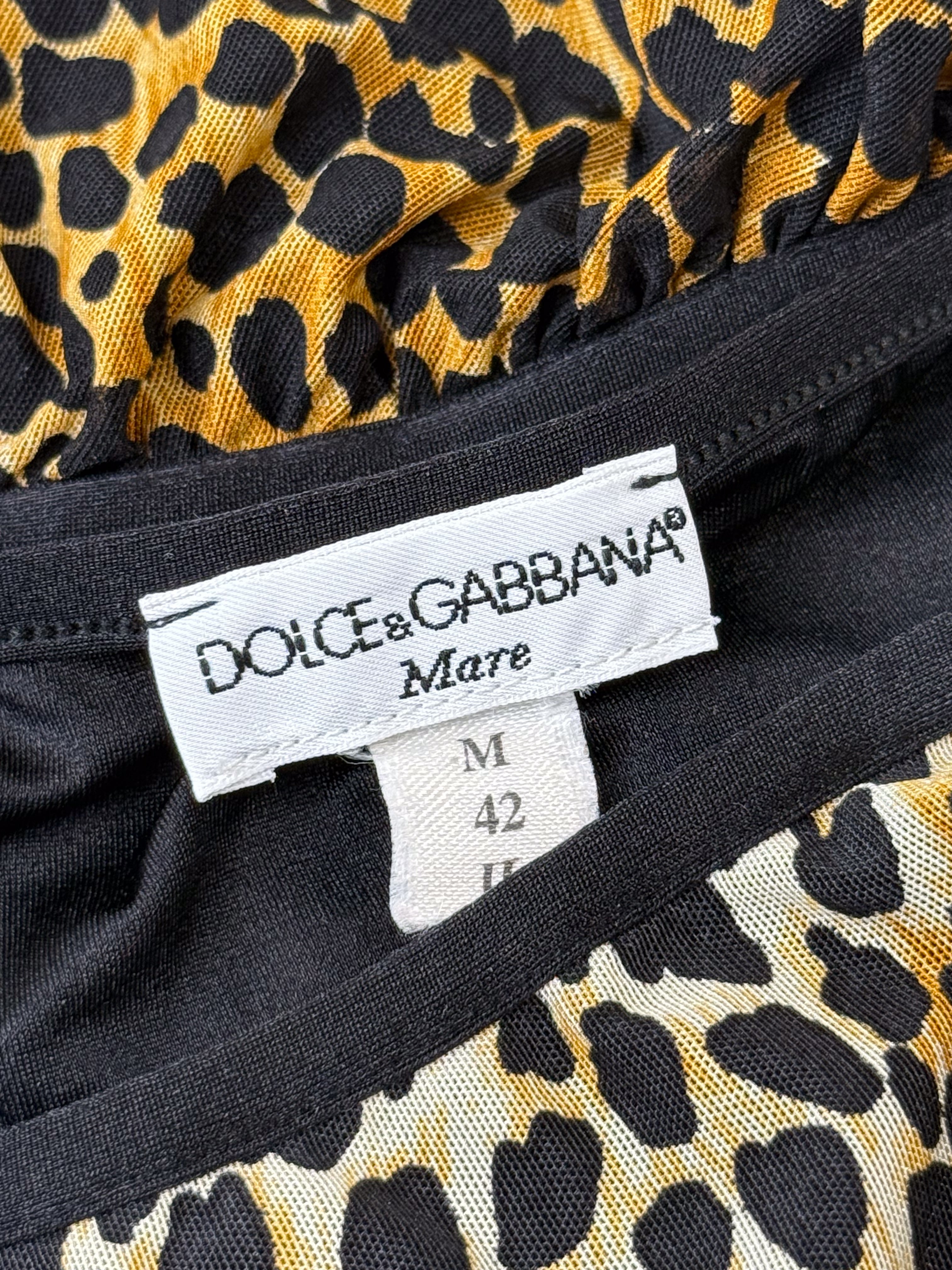 Dolce & Gabbana Mare 2000s Leopard Print Tie Bikini Set - S/M