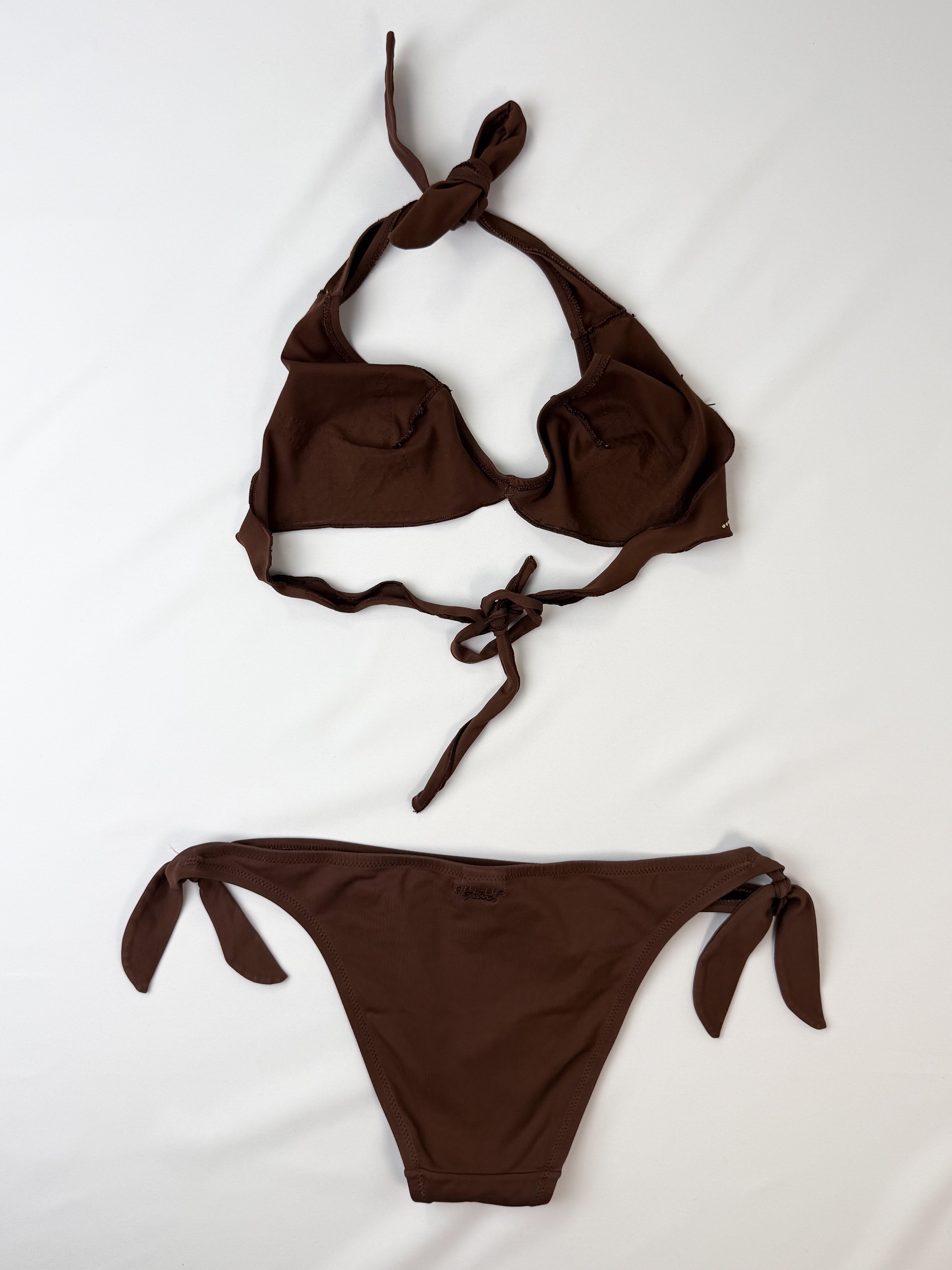 Pin-Up Stars 2000s Brown Rhinestone Starfish Bikini - S/M