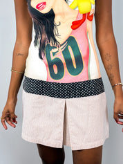 Custo Barcelona 2000s Airbrushed Cartoon Drop Waist Mini Dress - S