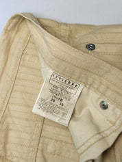 iFerré 2000s Cream Eyelet Cotton-Hemp Crop Top and Flare Pants Set - M, W29