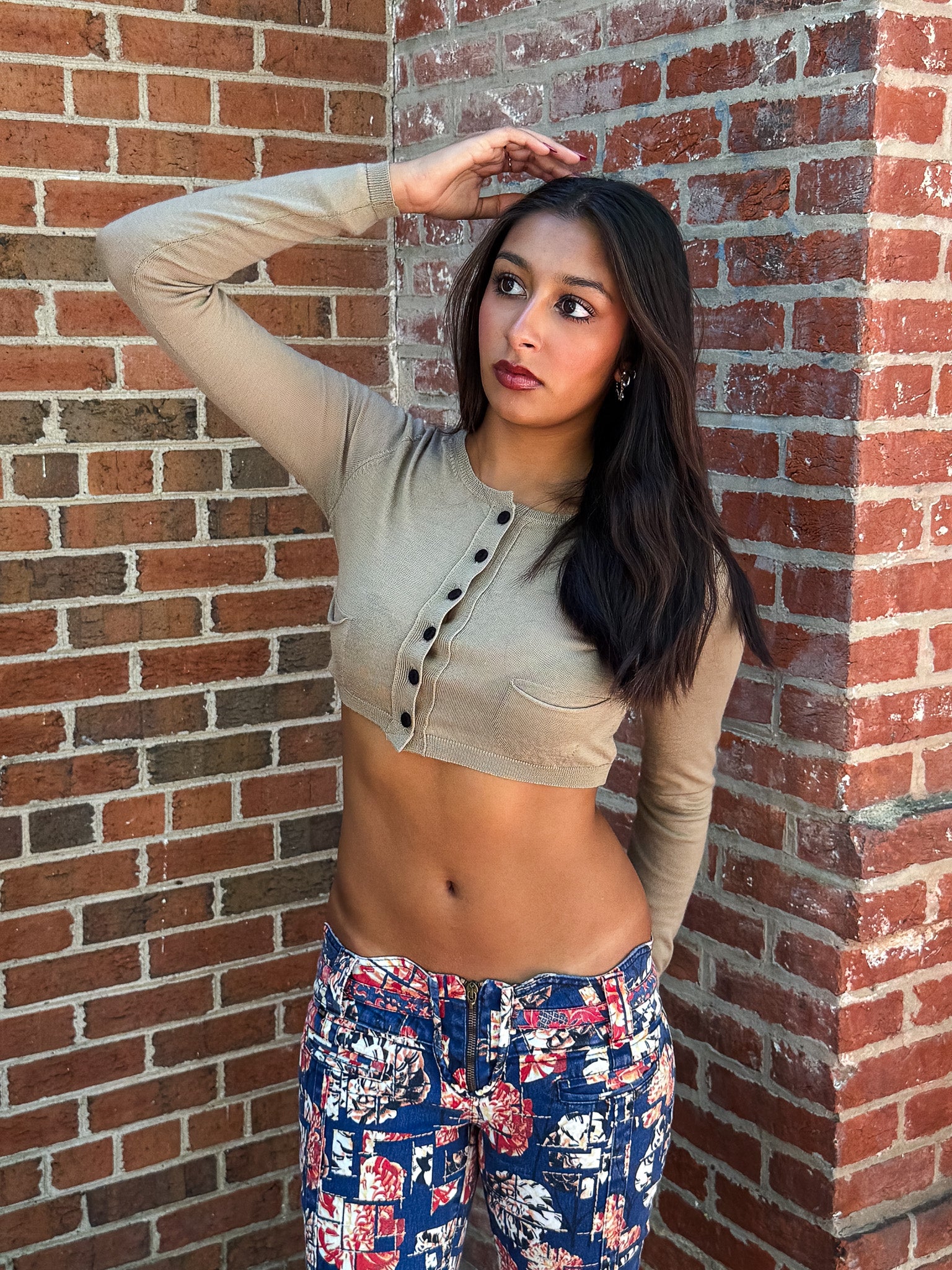 Twin Set 2000s Cropped Merino Wool Cardigan