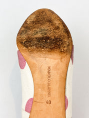Manolo Blahnik 2000 Polka Dot Canvas Pumps - EU 40