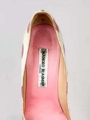 Manolo Blahnik 2000 Polka Dot Canvas Pumps - EU 40