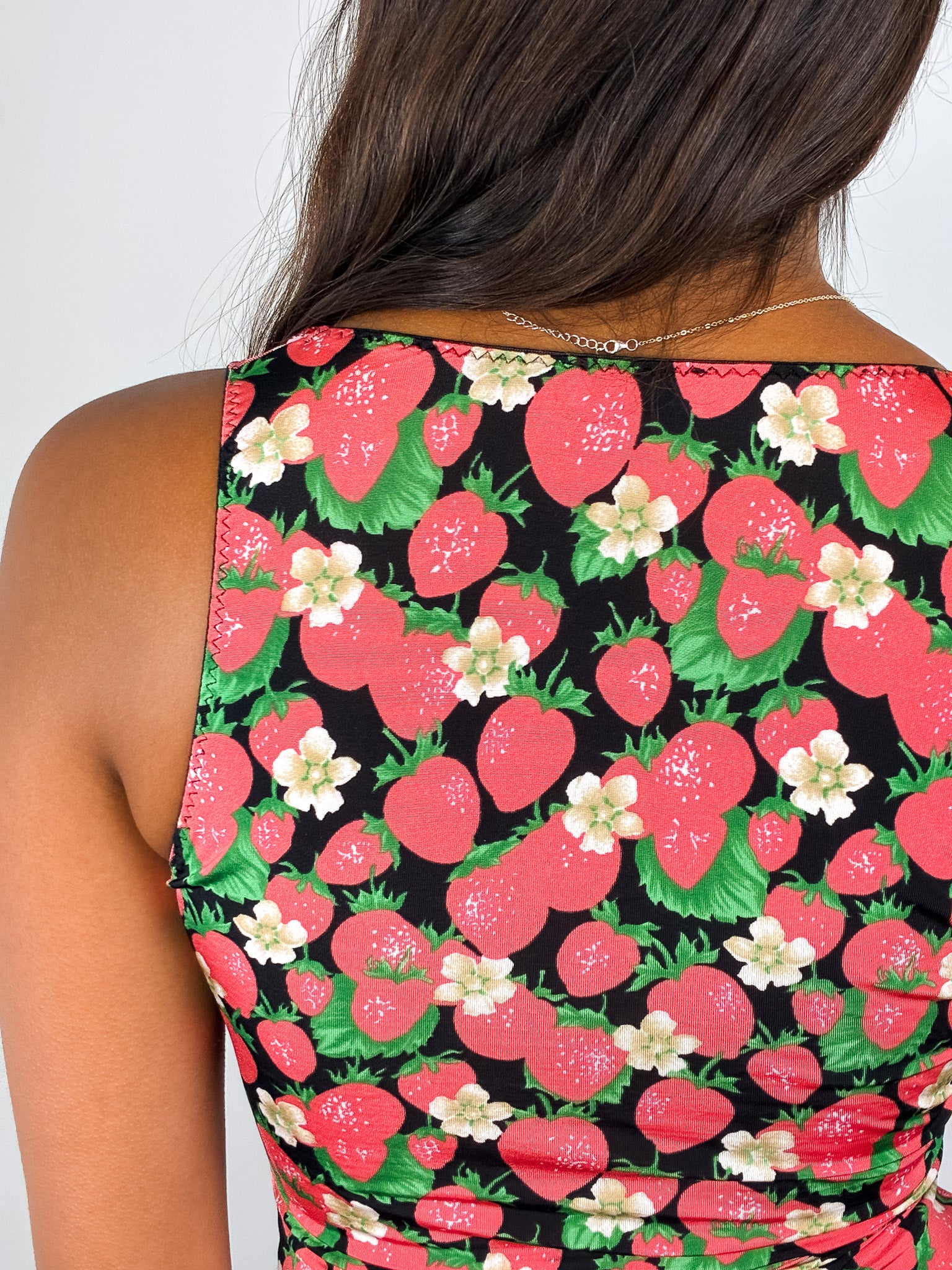 Dolce & Gabbana Underwear 2000s Strawberry Print Sequin Trim Tank - XS