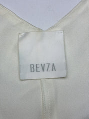 BEVZA Modern Ivory Mermaid Cut-Out Top - XS