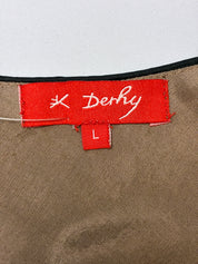 Derhy 2000s Tan Sequin Drop-Waist Mini Dress - M/L