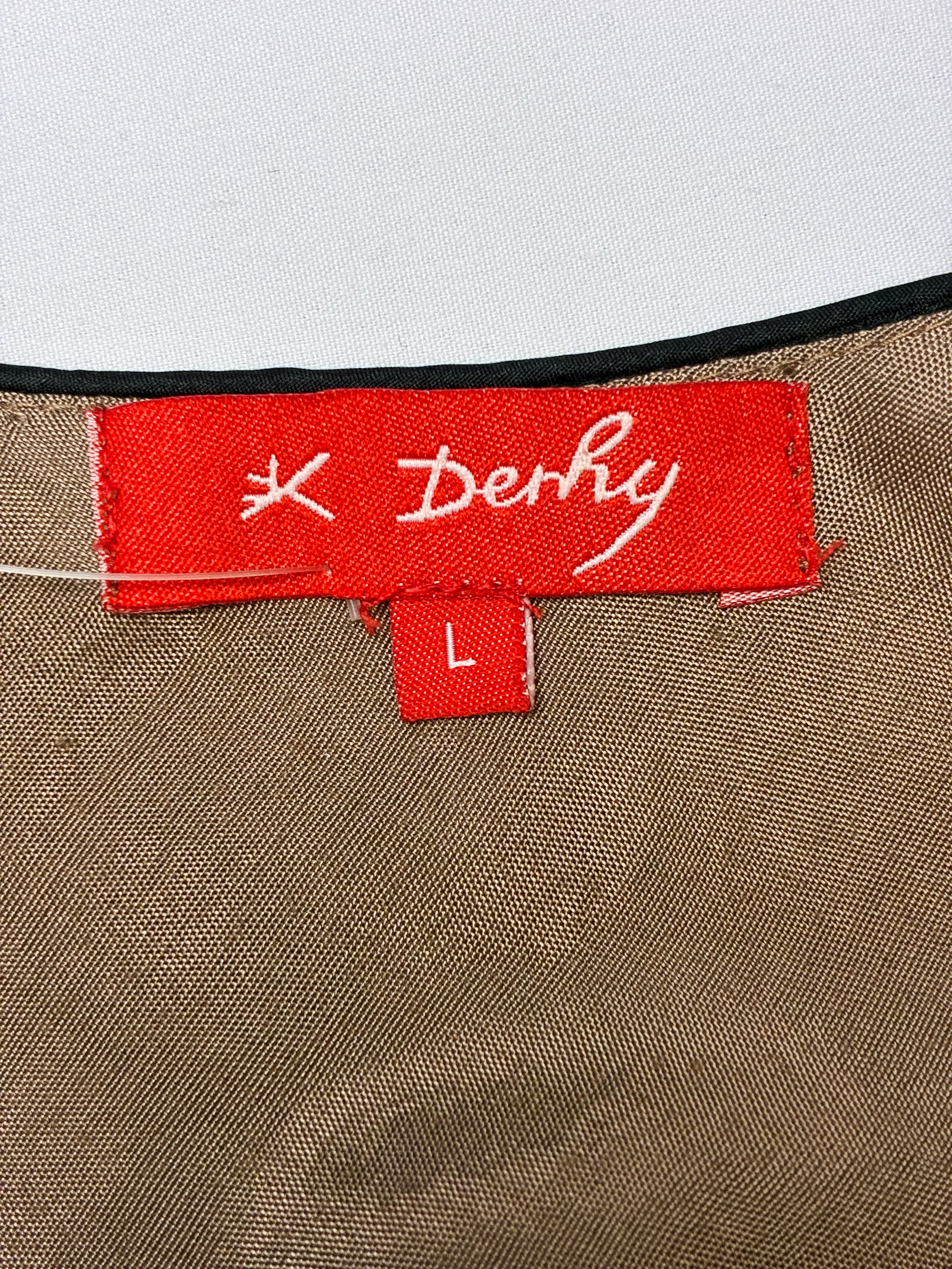 Derhy 2000s Tan Sequin Drop-Waist Mini Dress - M/L