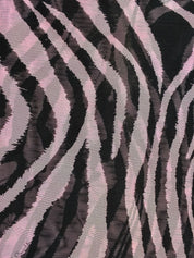 Roberto Cavalli 2000s Pink Zebra Mesh Top