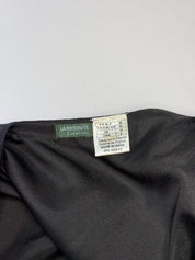 La Redoute Création 2000s Black Sequin-Trim Handkerchief Hem Maxi Slip Dress - S