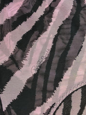 Roberto Cavalli 2000s Pink Zebra Mesh Top