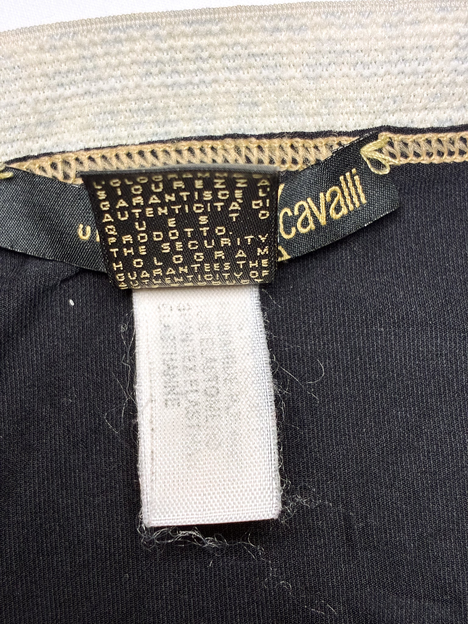 Just Cavalli 2000s Black Cream Leopard Trim Camisole - XS/S