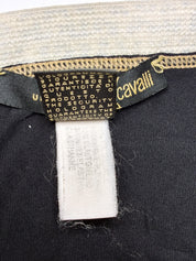Just Cavalli 2000s Black Cream Leopard Trim Camisole - XS/S