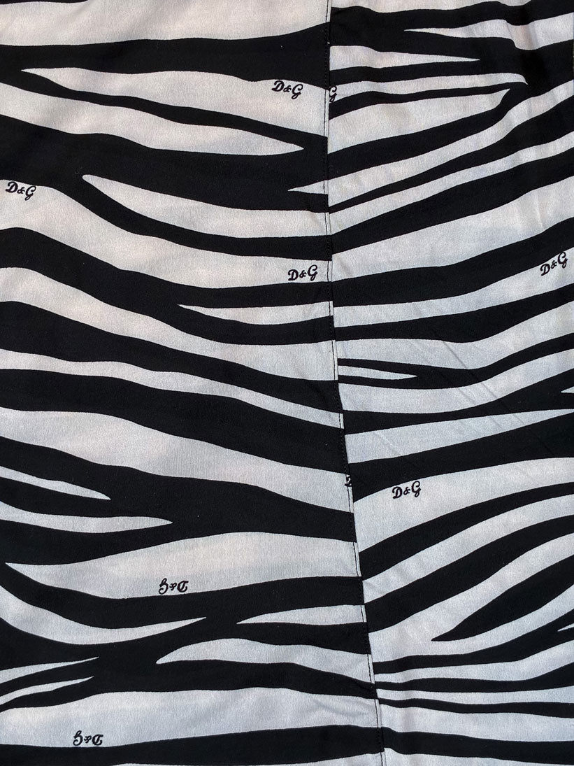 D&G 2000s Zebra Print Stretch Cami