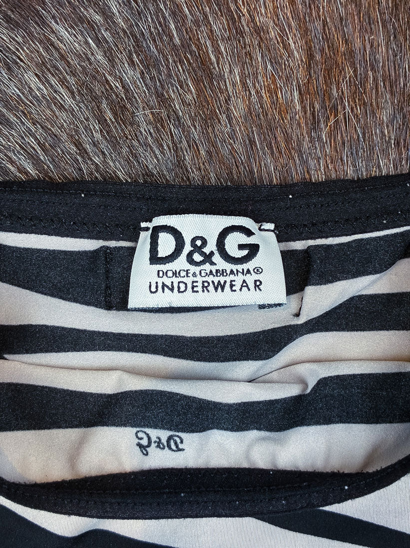 D&G 2000s Zebra Print Stretch Cami