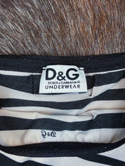 D&G 2000s Zebra Print Stretch Cami