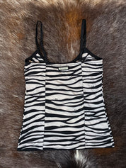 D&G 2000s Zebra Print Stretch Cami