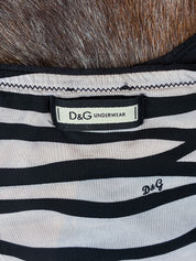 D&G 2000s Zebra Print Stretch Cami