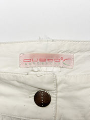 Custo Barcelona 2000s Cream Striped Seersucker Low Rise Mini Skirt - S/M