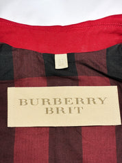 Burberry Brit 2010s Red Cotton Cropped Swing Jacket - M/L