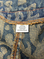 Miss Sixty Luxury 2000s Psychedelic Print Denim Pencil Skirt - S/M