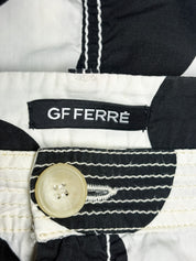 GF Ferré 2000s Black & White Polka Dot Mini Skirt - S/M