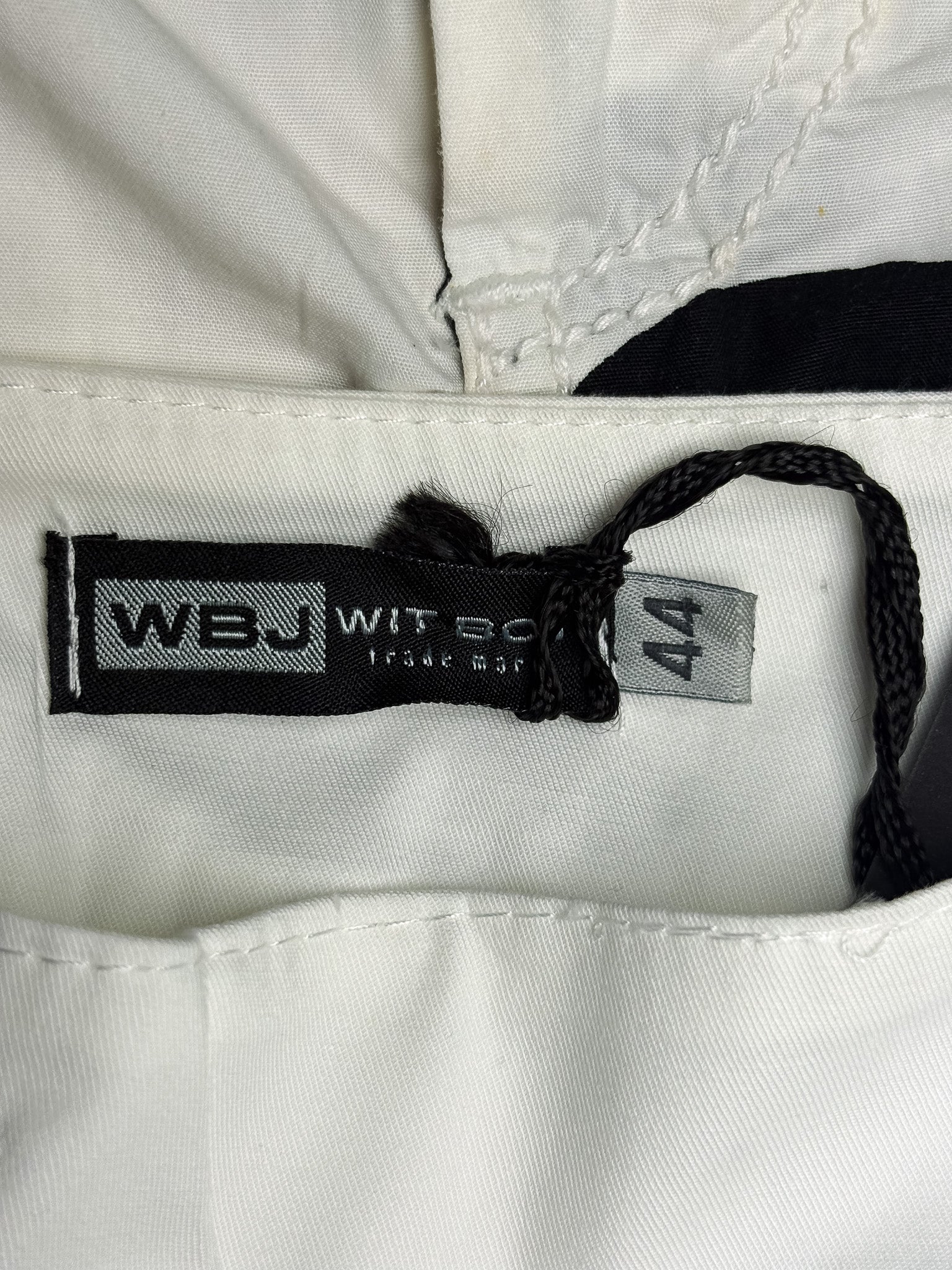 Witboy 2000s White Cotton Low Rise Wide Leg Trousers - M
