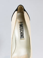 Moschino “I <3 Heels” Statement Pumps - 38