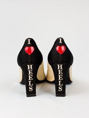 Moschino “I <3 Heels” Statement Pumps - 38
