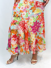 Kenzo Early 2000s Silk Floral Flared Skirt – XS