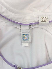 Just Cavalli 2000s White Rhinestone Logo Zip Hoodie - S