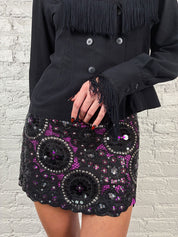 Plein Sud 1990s Black Fringe Blazer