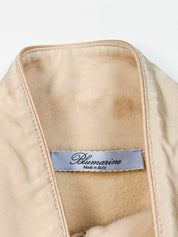 Blumarine 2000s Cream Cashmere-Blend Logo Tape Jacket & Skirt Set - S