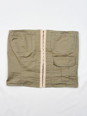 Miss Money Money 2000s Khaki Cargo Corset Tube Top - XS/S
