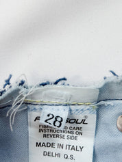 Free Soul 2000s Dark Wash Bell Bottom Raw Edge Flare Jeans - W27