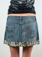 Didi 2005 Denim Sequin Mini Skirt