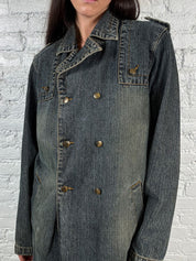 Just Cavalli 2000s Denim Trench